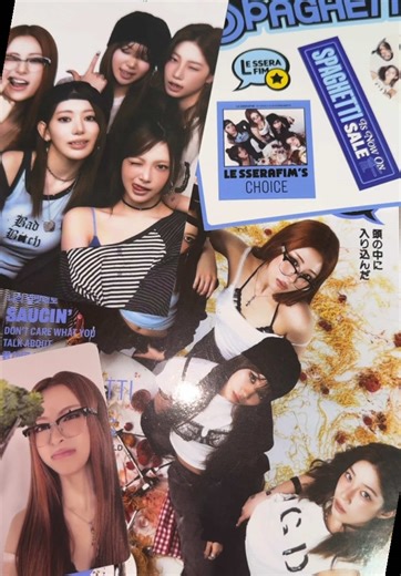 unboxing : spaghetti compact group ver (bechamel white) #lesserafim #yunjin #kpop #unboxing #fyp