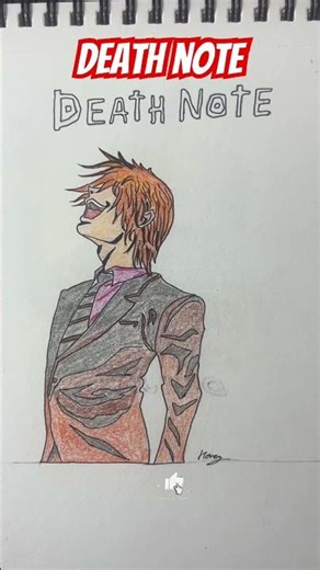 Epic Anime Villain Laughing Fan Art #shorts #deathnote
