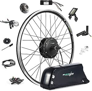 EBIKELING Waterproof Ebike Conversion Kit with Battery 26" Direct Drive Front or Rear Wheel Electric Bike Conversion Kit Ebike Battery & Charger Included 1500W 1200W Electric Bike for Adults