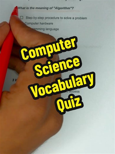 Computer Science Vocabulary Quiz -Can you get 3/3? #computerscience #englishvocabulary #quiz #quiztime #pashaquizworld