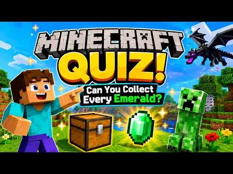 Minecraft Quiz for Kids 🟩 Can You Collect Every Emerald? | Mobs, Science & Fun Challenges