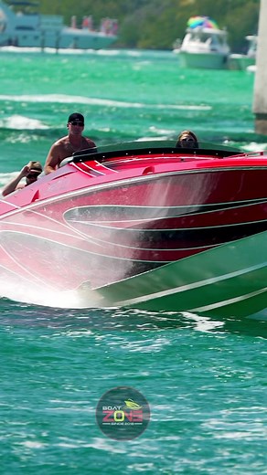 Cigarette 38 Top Gun “Smokin Hot”. How much ($) he burned in fuel getting out the inlet? 🤔 #boatzone #haulover