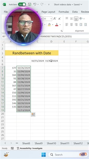 Rand between with the Dates A Beginner's Crash Course | Tips for Beginners, #excel #youtube #shorts