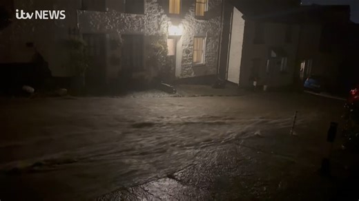 Scenes of the flooding yesterday in Cornwall - water was rushing down the streets of Looe. Despite efforts to keep the water level down, The Jolly Sailor Inn is among the businesses that were completely flooded and staff are facing a huge clean up job today. More videos here: https://tinyurl.com/37tsmze8 Pictures from Maxine Cairns. | ITV News West Country