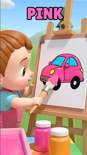 Learn Colors with Cars 🟢🔴🔵🟡 | Cars Cartoon for Kids | Nursery Rhymes #shorts #cartoon #baby