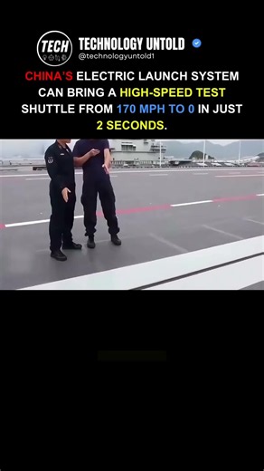 China’s Electromagnetic System Can Stop 170 MPH in 2 Seconds #tech #shorts