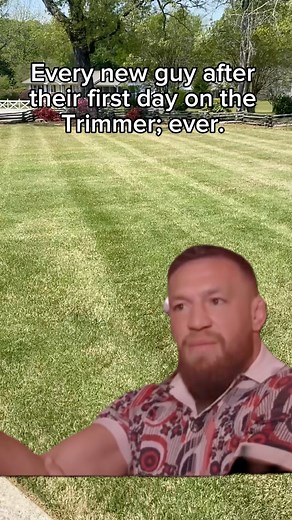 Ever run a trimmer so long you couldn’t ye arm? #lawn #landscaping #business #humor #new #guy #connormcgregor | Yards and Stripes, LLC.