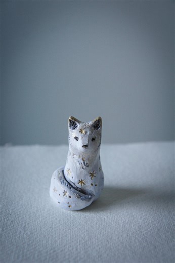 Arctic Fox Sculpture, Fox With Stars - Etsy Australia