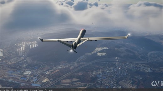翼龙无人机仿真试飞画面