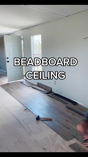 Mobile Home Ceiling Makeover Before and After