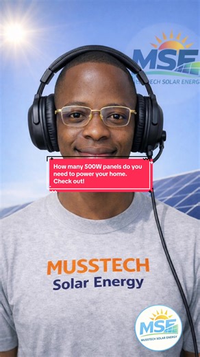 How many 500w panels do you need to power your home? Check out #solar #solarafrica #solarsystem #solarnigeria #solartips
