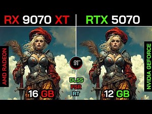 RX 9070 XT VS RTX 5070 + Ryzen™ 7 9800X3D : TEST IN 8 GAMES