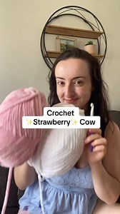 7K views · 452 reactions | Crochet ✨Strawberry✨ Cow! Pattern: @rin.meow21 #crochet #crochetcow #cowplush #strawberrycow #babyshowergift | Crochet with Elena | Facebook