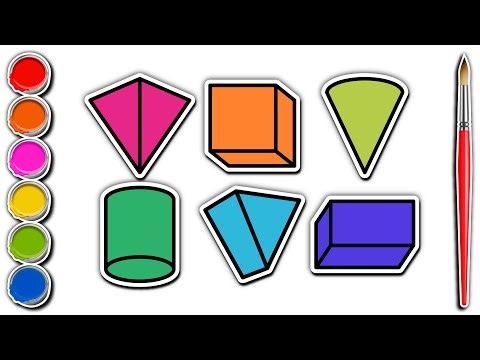 🟥 How to Draw 3D Shapes Step by Step (Coloring 3D Shapes) Draw 3D Shapes for Beginners | Hornet Art