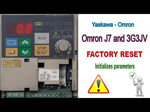 Yaskawa Omron J7 and 3G3JV Factory reset, Initialize parameter full reset and Factory value,