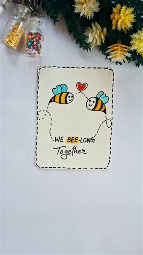 Send this cute Friendship Day card to your best friend 💌🤝 💖✨#FriendshipDay​ #DIYCard​.