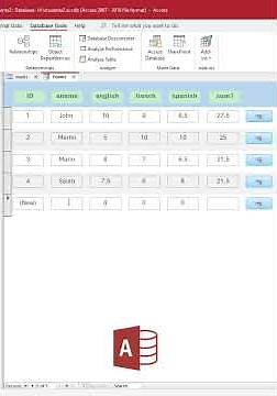 How to create a simple student marks entry form in Microsoft Access #database