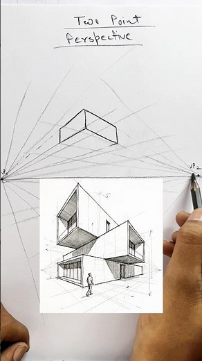 How to Draw Two Point Perspective | Two Point Perspective Drawing Tutorial #twopointperspective