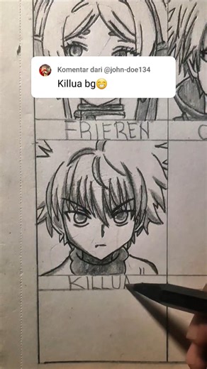 Drawing Killua Zoldyck Easy #shorts #killua #hunterxhunter