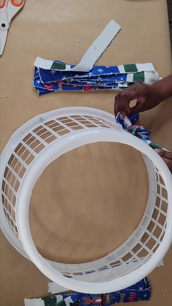 Cut up a Dollar Store laundry basket for this brilliant Christmas idea!