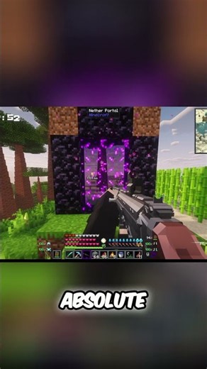 Day 52: Farming Mobs & Braving the Nether in Minecraft! #shorts