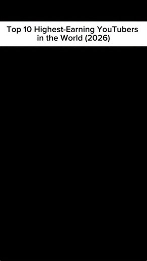 ɪɴᴅɪᴀ ꜰᴀᴄᴛ | ᴛᴏᴘ ʙᴜꜱɪɴᴇꜱꜱ | ꜰɪɴᴀɴᴄᴇ | ʀᴇᴀʟ ᴅᴀᴛᴀ on Instagram: "Option 1 (Hooking) “Top 10 Highest-Paid YouTubers in 2026 🔥📈” caption ऐसा जो viewer को comment करने पर मजबूर करे 👇 Caption: YouTube सिर्फ views नहीं… ₹ Crores per month कमाने वाली industry बन चुका है! ये रहे दुनिया के top 10 YouTubers जो ads + sponsorship + subscribers से massive income कमा रहे हैं 💰 अगर आपको भी YouTube career शुरू करना है — niche choose + consistency = growth 🚀 👇 Comment करो: Kiska earning देखकर shock laga? Mr