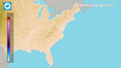 Strong thunderstorms along a cold front sweeping toward the East Coast will squeeze out heavy rain