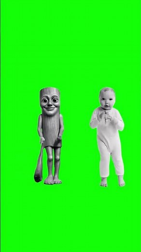 Tung Tung Tung Sahur and AI Baby Dancing meme - Green Screen