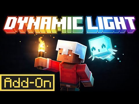 Dynamic Lights Addon MCPE ✨ | 590+ Colored Lights, Glowing Items & Wisps in Minecraft Bedrock DLC