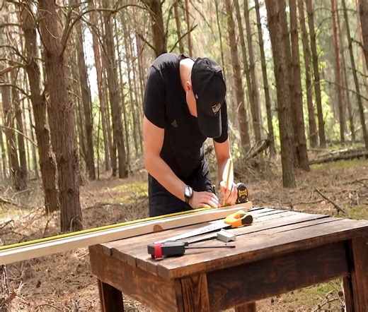 In the woods, a frameless cabin with a single-pane window constructed with improvised materials. | Alone with nature | Facebook