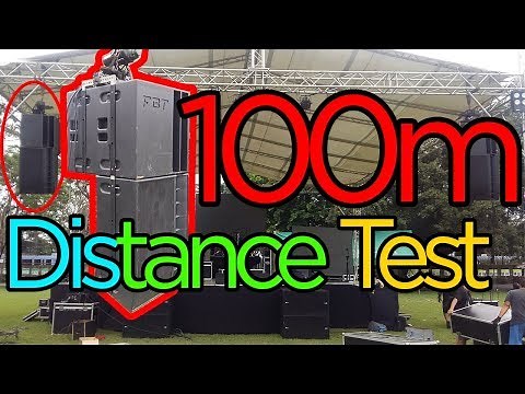 LONG THROW FBT Modus Line Array Distance Test