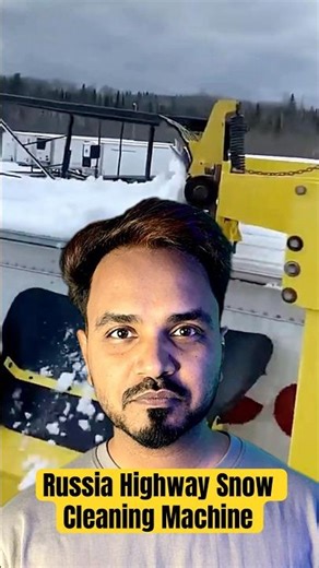 Russia Highway Snow Cleaning Machine😱 | Engineering Marvel #shorts #russia #snow #engineering