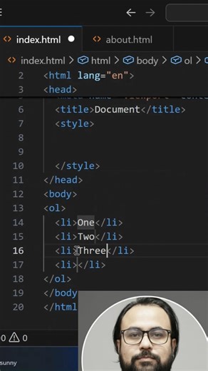 advance ordered list ol tag in html #coding #programming #html #shorts