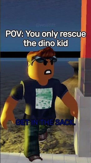 When you only rescue the dino kid: #robloxanimation #99nightintheforest #roblox