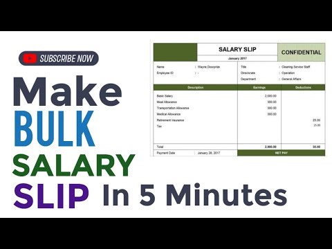 Make A Bulk Salary Slip in 5 Minutes | Make Salary Slip in Excel | Make Salary Slip In Word |
