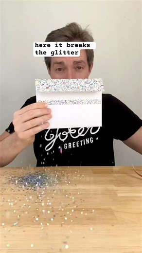 Looping musical glitter envelope. #jokergreeting