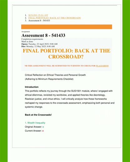 SUS1501 Assignment 8 2025 Full Answers Due 12 May 2025217