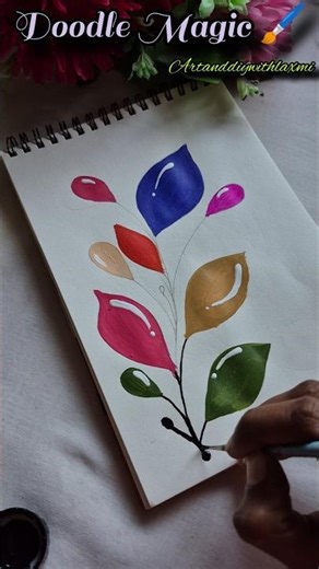 Easy Abstract Floral Drawing for Beginners ✨ #art