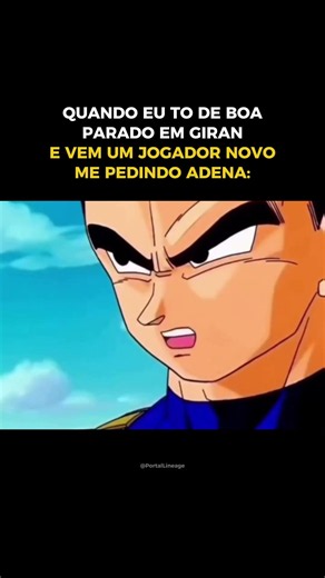 O cara acabou de criar o personagem e já tá pedindo Adena em Giran. 😂