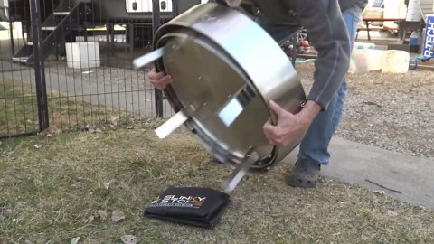 Smokeless Firepit Bundle – Portable Collapsible Stainless Steel Stoves for Camping, RV, Cabin, Backyard and Bonfires – Foldable Firecan for Cooking, Wood Burn Pits – Includes 23" & 17" Slinky Stove