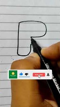 How to draw letter 'R' in bubbles style