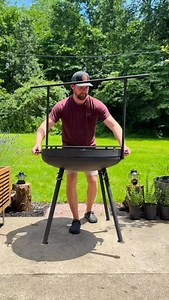 4.3K views · 17 reactions | The Cowboy Fire Pit Grill really does take outdoor cooking to a whole new level鸞have you tried cooking over an open fire? #livebarebones #openfirecooking #openfiregrills #grill #grilling | Barebones Living | Facebook