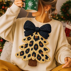 Leopard Christmas Tree Png, Faux Yarn, Embroidery Png, Winter Sublimation, Holiday Png, Holly Jolly Png, Trendy Xmas, Merry Christmas Png - Etsy