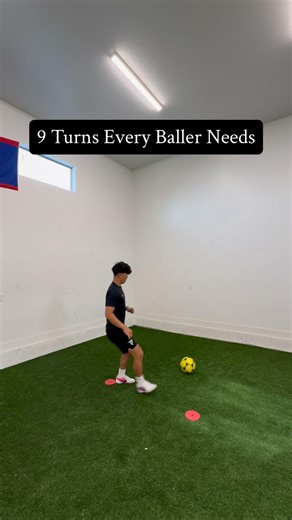 9 Turns Every baller Needs🔥 #jogabonito #soccer #football #soccerskills #soccerdrills