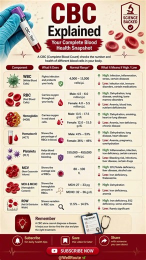 ‎CBC Blood Test Explained|Complete Blood Count (CBC) Normal Ranges & What High/Low Results Mean🩸
