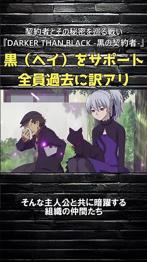 『DARKER THAN BLACK 黒の契約者 』異能者たちの暗躍物語 #アニメ #anime #おすすめ