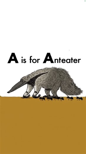 Charles Peattie’s Animal Alphabet (AI): A is for Anteater