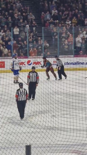 EIHL fight, Belfast Giants vs Fife Flyers Kohei Sato vs Brady Pouteau Thanks to Ray Elliott | Hockey Fights UK