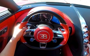 第一视角驾驶4K! 大红内饰 BUGATTI CHIRON 布加迪痴龙 超级超级跑车 第一视角街头试驾