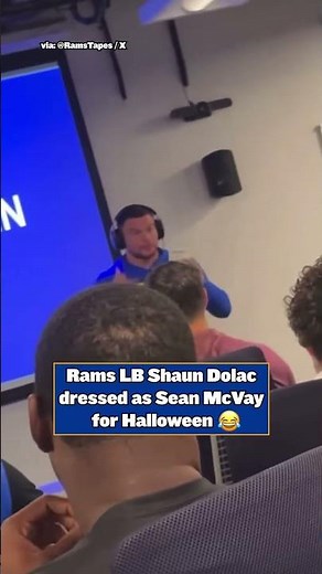 Rams rookie LB Shaun Dolac COOKED with his costume AND impersonation of Sean McVay 😂